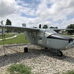 Three quarters view of the O-2A Super Skymaster